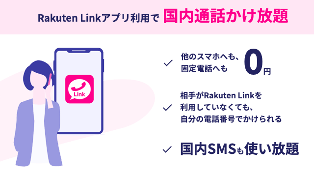 楽天リンク(Rakuten Link)アプリで国内通話し放題